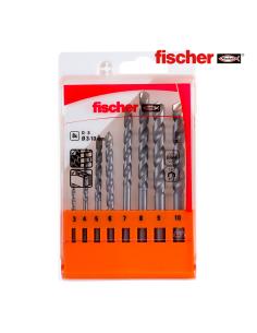 Pack 8 brocas percusion s 3/4/5/6/7/8/9/10 543027 fischer 4048962301885 96347 FISCHER