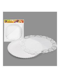 Bolsa con 2 bandejas redondas con blonda 25cm 8413930035578 77189 BEST PRODUCTS GREEN 2