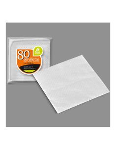 Bolsa con 80 servilletas blancas 1 capa 30x30cm papel 8424345100942 77212 BEST PRODUCTS GREEN 2