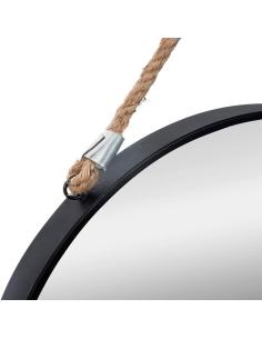 Espejo redondo negro con cuerda diam.38cm 3560238334898 83723 ATMOSPHERA 2