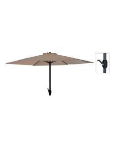 Parasol ø300cm altura 248cm. poste de aluminio con manivela color: taupe 8719987798764 81917 EDM