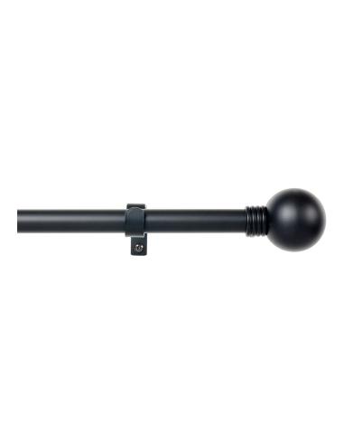 Kit barra cortina anillo extensible de 110 a 200cm negro stor planet 8413936050254 68291 STOR PLANET