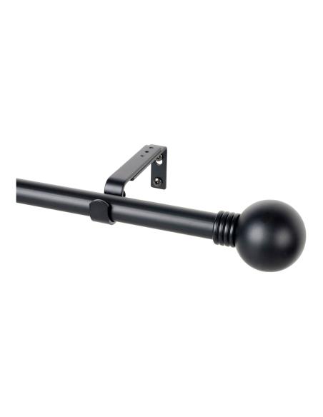 Kit barra cortina anillo extensible de 110 a 200cm negro stor planet 8413936050254 68291 STOR PLANET