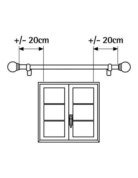 Kit barra cortina baculo extensible de 160 a 300cm plata stor planet 8413936050285 68292 STOR PLANET