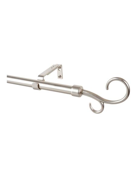Kit barra cortina baculo extensible de 160 a 300cm plata stor planet 8413936050285 68292 STOR PLANET