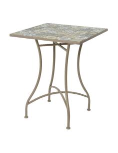 Mesa metalica/mosaico color: marron 58x58x72cm modelo bistro para exterior 8720093952582 75392 EDM