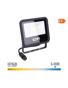 S.of. foco proyector led 30w 2370lm 6400k luz fria black series 15,8x13,5x2,9cm edm 8425998704020 70402 EDM