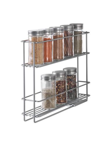 Especiero deslizante 2 estantes 'in&out' 28x6x22cm metaltex 8002523646507 77259 METALTEX