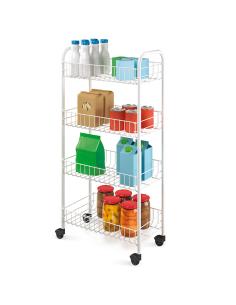 Carro multiuso 4 estantes 41x23x84cm metaltex 8002523406347 77264 METALTEX 2