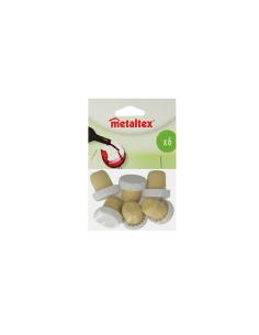 Set 6 tapones corcho c/cabeza de plastico metaltex 8002522572401 78213 METALTEX 2