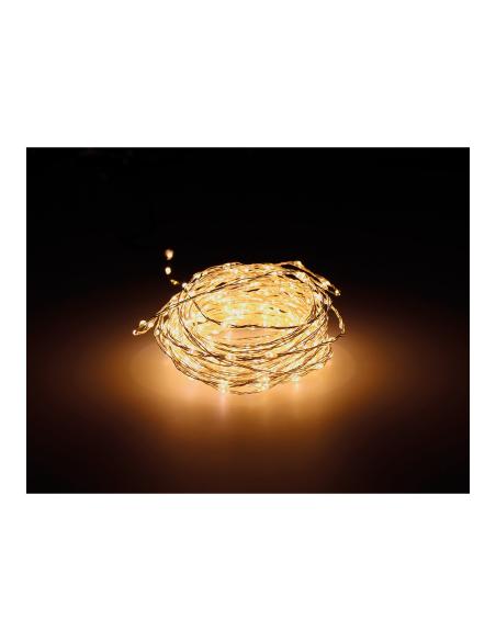 Guirnalda micro led extra dense luz calida parpadeante 14m 567l cable plata 8720194942185 71393 EDM
