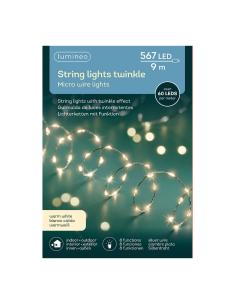 Guirnalda micro led extra dense luz calida parpadeante 14m 567l cable plata 8720194942185 71393 EDM 2