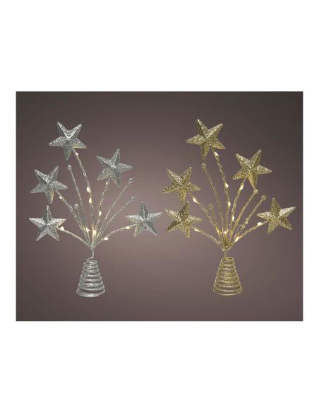 Adorno para copa árbol de navidad estrella 5x21x31cm 12 leds colores surtidos 8720194589816 72389 EDM