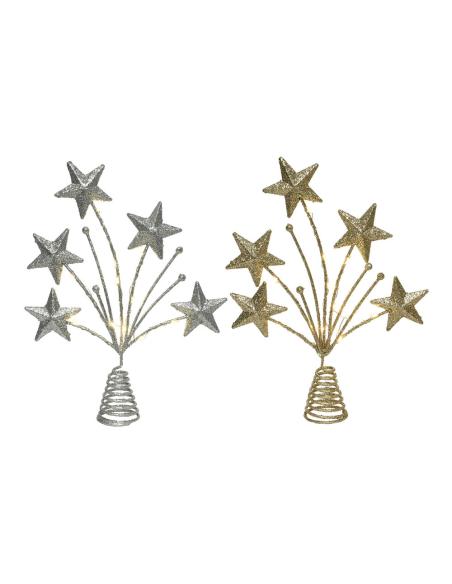 Adorno para copa árbol de navidad estrella 5x21x31cm 12 leds colores surtidos 8720194589816 72389 EDM