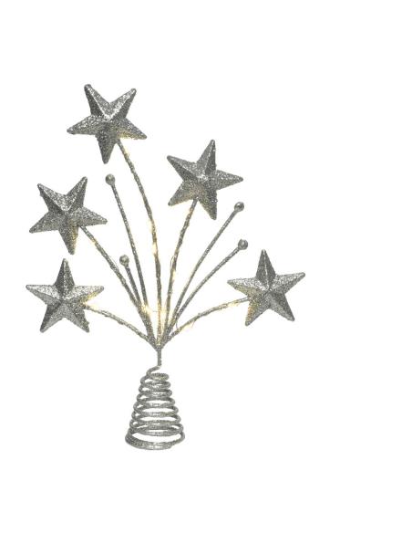 Adorno para copa árbol de navidad estrella 5x21x31cm 12 leds colores surtidos 8720194589816 72389 EDM