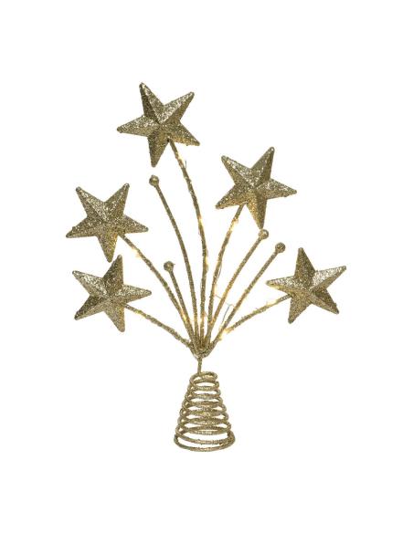 Adorno para copa árbol de navidad estrella 5x21x31cm 12 leds colores surtidos 8720194589816 72389 EDM