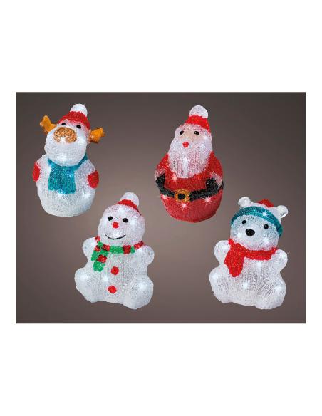 Figura acrilicas led para interior 13x10x16cm 16 leds modelos surtidos 8720093713718 72404 LUMINEO