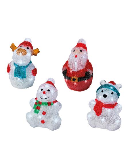 Figura acrilicas led para interior 13x10x16cm 16 leds modelos surtidos 8720093713718 72404 LUMINEO