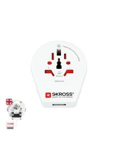 Adaptador mundial a reino unido con usb skross 1500267 7640166323211 40911 SKROSS