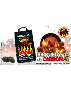 Briquetas carbon vegetal 2,5kg 08006 superfoc 8421531080064 73880 SUPERFOC