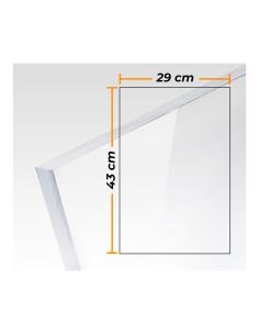 Placa metacrilato transparente colada 3mm - 29x43cm. 9504264198844 02484 COMPOSSAR