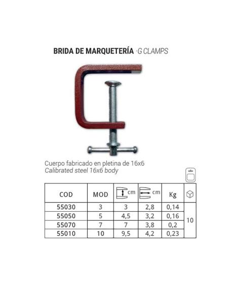 Brida de marqueteria piher 9,5cm ref. 55010 8422473550103 82997 PIHER