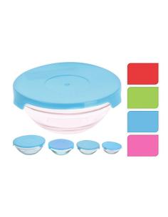 Set 5 fiambreras de vidrio tipo bol colores surtidos 8711295705212 83853 EDM