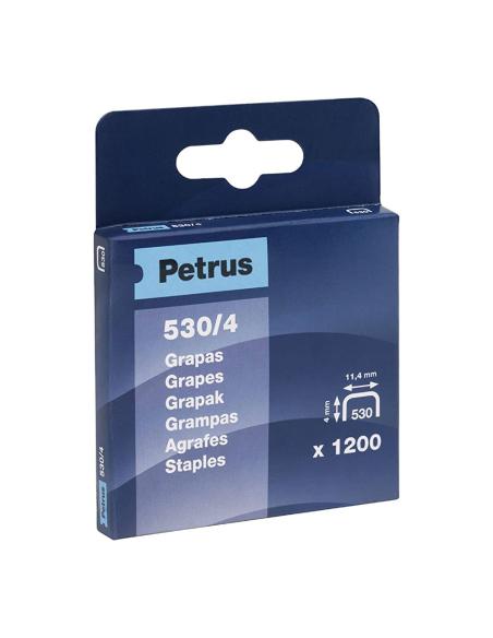Caja 1200 grapas mod. 530/4mm. 77512 petrus 8411772775126 19842 PETRUS