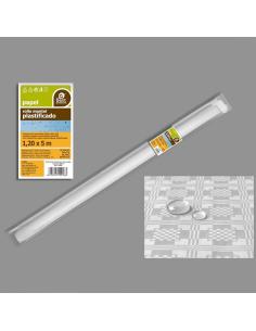 Rollo mantel plastificado blanco 5x1,2m 8424345100263 77190 EDM