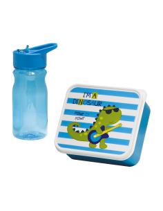 Caja infantil para merienda con cantimplora dino 0,85l /0,5l mondex 3120095431361 77427 MONDEX
