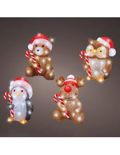 Muñecos navideños con led para exterior modelos surtidos 491338 8720194655368 72465 LUMINIEO