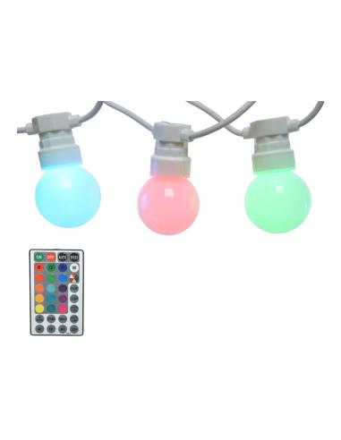 Guirnalda bombillas rgb exterior 14,5m 20 leds ip44 lumineo 8720194559543 71117 LUMINEO