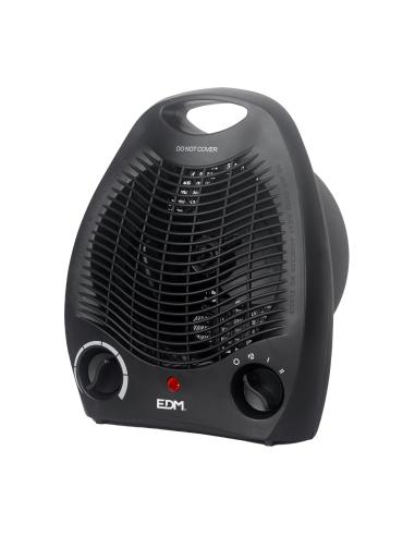 Calefactor de suelo - vertical negro- 1000-2000w - edm 8425998072204 07220 EDM