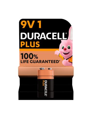 Pila alkalina duracell plus power 6lr61 9v (blister 1 unid.) 26,5x17,5x48,5mm 5000394019256 38004 DURACELL