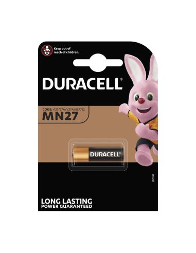 Pila alkalina duracell long lasting power a27/v27a - mn27 12v (blister 1 unid.) ø8x28,2mm 5000394023352 38363 DURACELL