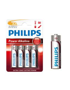 Pila alkalina philips aa - lr06 1,5v (blister 4 unid.) ø14,5x50,5mm 8712581549909 38401 PHILIPS