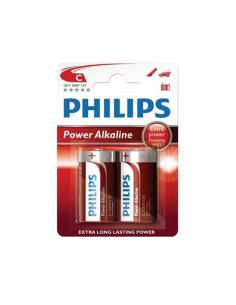 Pila alkalina philips c - lr14 1,5v (blister 2 unid.) ø26,2x50mm 8712581549985 38402 PHILIPS
