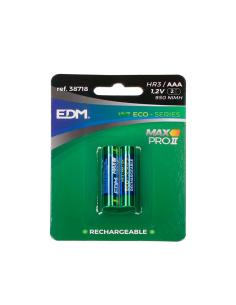 Pila edm recargable eco-series aaa - lr03 950ma (blister 2 unid.) ø10,5x44,5mm 8425998387186 38718 EDM