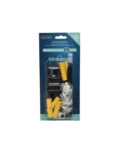 Eliminador de pilas 4,5v para interior de productos con 3xaa para conectar 3 productos 8719152596409 72443 LUMINEO