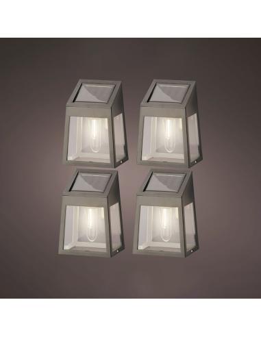 Set de 4 apliques de pared solar led 898174 8720194422786 83877 LUMINEO