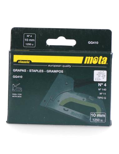 Grapas número 4 de 10mm 1000 unid. espesor 1,2mm gg410 mota 8435223419797 89084 MOTA HERRAMIENTAS
