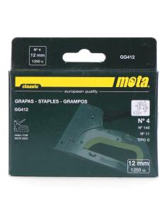 Grapas número 4 de 12mm 1000 unid. espesor 1,2mm gg412 mota 8435223419803 89085 MOTA HERRAMIENTAS