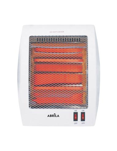 Estufa Elect.de Cuarzo Igneo 800w Blanco 2pot Anti Vuelco,2elem,asa 35x29,5x14 Cm