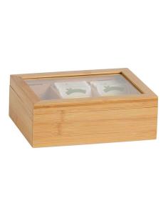 Caja de infusiones de bambú 21x16x7,5cm cc73015 andrea house 8435304882946 73257 ANDREA HOUSE