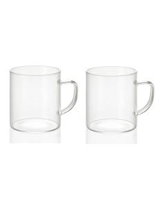 Set 2 tazas de vidrio 300ml ø7,5x8,5cm ms19209 andrea house 8435304864027 73261 ANDREA HOUSE