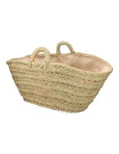 Capazo de esparto con forro para leña 60x35x45cm oval 8425998742381 74238 EDM 2