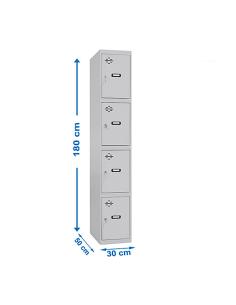 Taquilla metalica pro simonlocker 1/4 300 desmontada 4 departamentos 180x30x50cm simon rack 8435104936337 75159 SIMON RACK 2