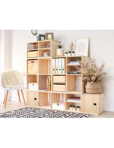 Estanteria modular 3 cubos dinamic pino macizo 107x36,2x34cm astigarraga 8422341499671 75279 ASTIGARRAGA 2