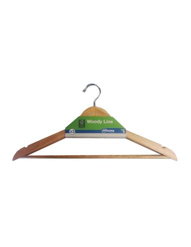Lote 3 perchas woody line madera ecológica fsc 42,5x23cm-12mm 8432363920398 77393 MONDEX