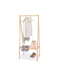 Colgador bambu con repisa para zapatos y bandeja 70x45x160cm 8001410077509 83519 DOMO PACK LIVING